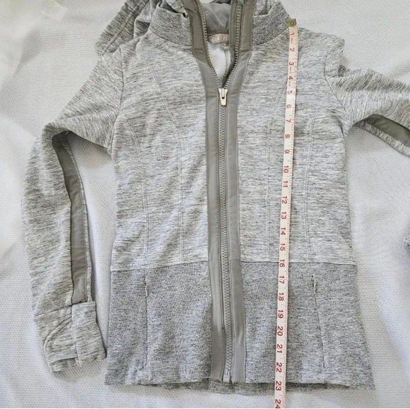 Athleta Heathered Grey Zip-up Hoodie Size XS - Picture 5 of 5